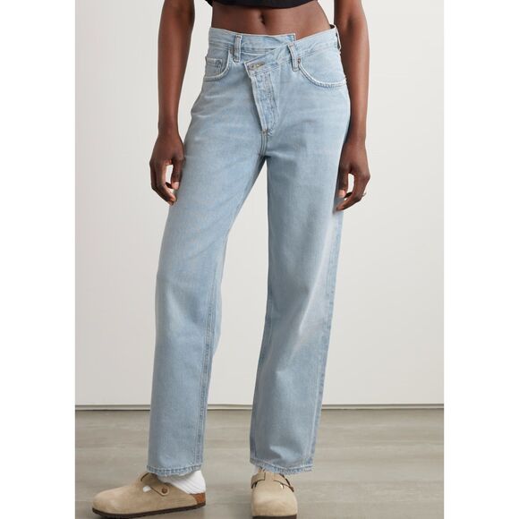 AGOLDE Criss‎ Cross Boyfriend Jean Light Wash 24 - Picture 1 of 6